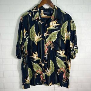 Puritan mens Button down Shirt Size L  Hawaiian Print